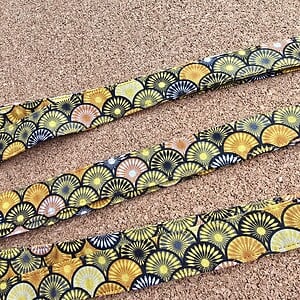 Keycord vlak | handgemaakt | geel, zwart | print | Atelier 904