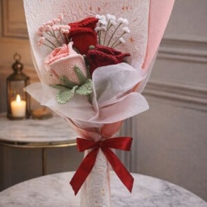 Luxe Gehaakt Rozenboeket – Valentijnseditie