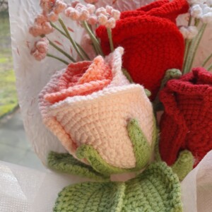 Luxe Gehaakt Rozenboeket – Valentijnseditie