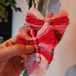 Macrame oorbellen ombre