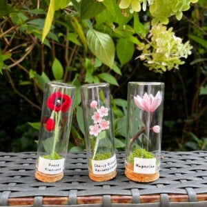 Micro gehaakte Klaproos Bloemenbroches
