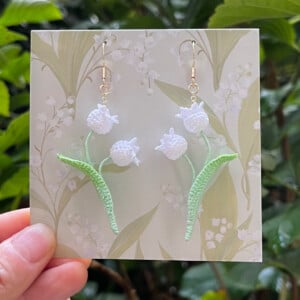 Micro Gehaakte Lelietjes-van-dalen Oorbellen