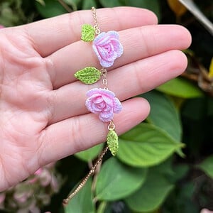 Micro Gehaakte Rozen Armband