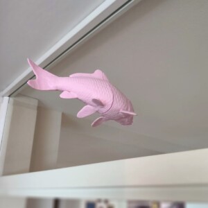Pastel Pink Koi fish window art