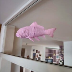 Pastel Pink Koi fish window art