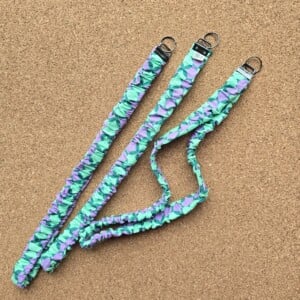 Scrunchie keycord | handgemaakt | retro | paars, groen | Atelier 904