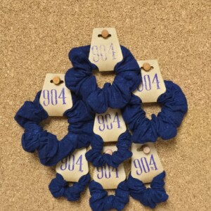 Scrunchie van double gauze | marine blauw | blauw | petrol | handgemaakt | meerdere kleuren | Atelier 904