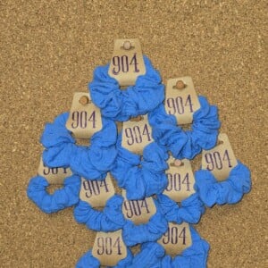 Scrunchie van double gauze | marine blauw | blauw | petrol | handgemaakt | meerdere kleuren | Atelier 904