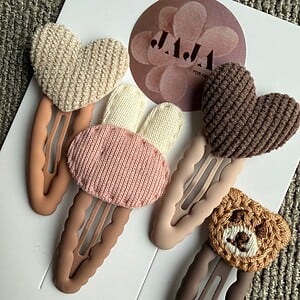 Set haarspelden (hartjes en konijn)