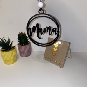 Stijlvolle Mum Auto Hanger – Lasergegraveerd & Versierd Cadeau