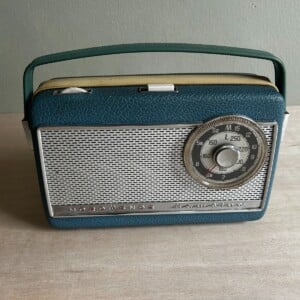 Vintage bluetooth radio Normende blauw/groen 1965