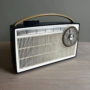 Vintage bluetoothradio Novak blauw 1962