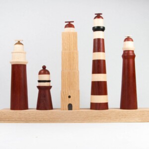 Vuurtorens waddeneilanden set van 5