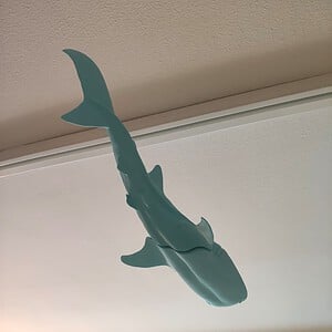 Whaleshark window art - Ocean blue