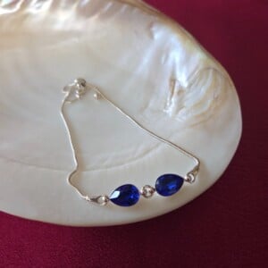 925 zilveren armband ingelegd met Oostenrijks kristal - verstelbaar