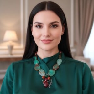 Agaatketting met centrale hangerbroche