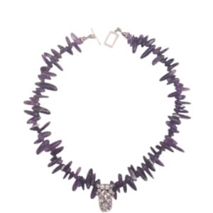Amethist ketting met kristallen hanger