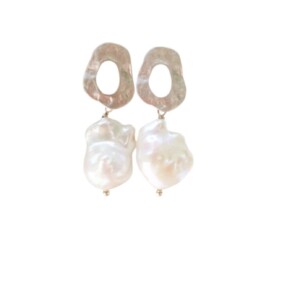 Barokke parel oorbellen