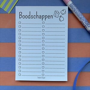 Boodschappenlijstje notitieblok