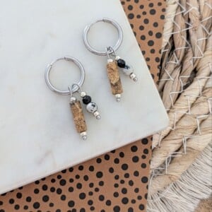 Classic zilveren oorbellen met natuursteen ✨