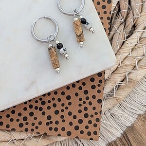 Classic zilveren oorbellen met natuursteen ✨