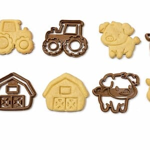 Cookie cutter & Embosser set Farm - 4pcs