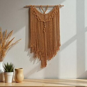 DIY Macramé Wandkleed Pakket – Oker (50 × 75 cm)