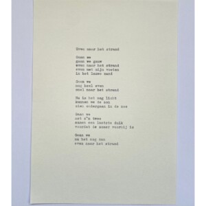 Gedicht - Even naar het strand
