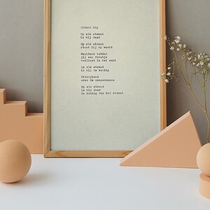 Gedicht - Strand kip