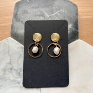 Gold Plated Pearl Drop Earrings