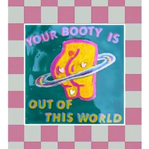 Handgemaakt tegeltje - booty