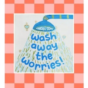 Handgemaakt tegeltje - Wash away