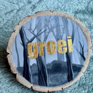 Handgeschilderd inspiratie bordje ‘Groei’