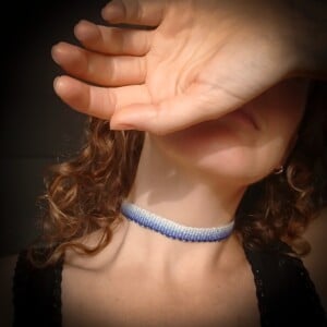 Handgeweven choker in vrolijke kleuren, weef ketting, sieraad nek, boho style met koper of zilverkleurige sluiting, gewoven inkle, bandweven