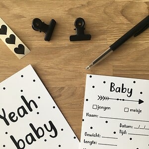 Invulkaarten babyshower 10 st.