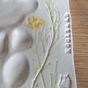 Keramieken schilderspalet Koolzaad