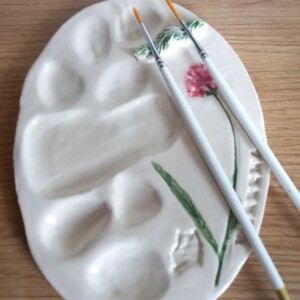 Keramieken schilderspalet Verbena ovaal klein