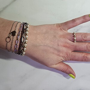 Sieraden set van kralen goud/parel