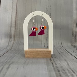 LEGO oorbellen Vogeltjes - donker violet