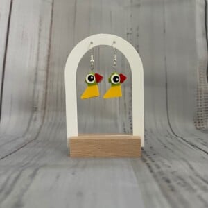 LEGO oorbellen Vogeltjes - geel