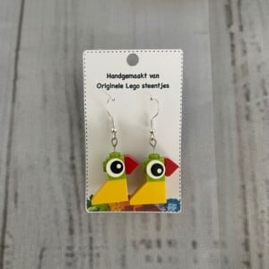 LEGO oorbellen Vogeltjes - geel