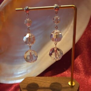 Luxe 925 zilveren oorbellen met kristallen kralen