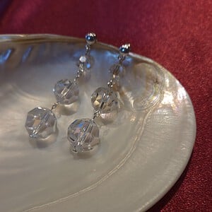 Luxe 925 zilveren oorbellen met kristallen kralen