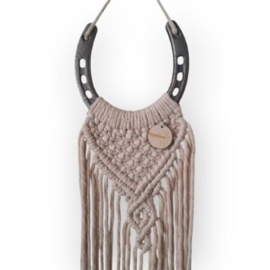 Macramé wanddecoratie •Hoefijzer•