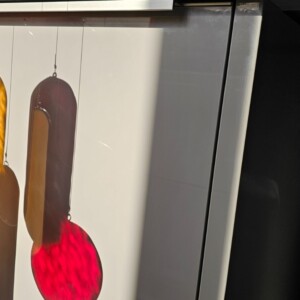 Modern Glas in lood object. Yellow/ Orange/Red