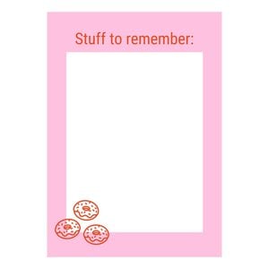 Notitieblok A5 – Stuff to remember