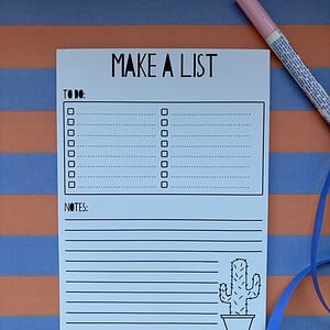 Notitieblok voor to do's en notities