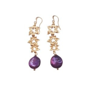 Paarse pareloorbellen