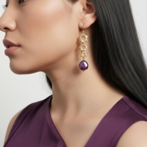 Paarse pareloorbellen