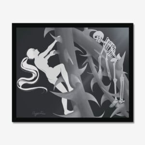 Per Aspera ad Astra Gothic Art Print 50 by 40 cm, Wall Art